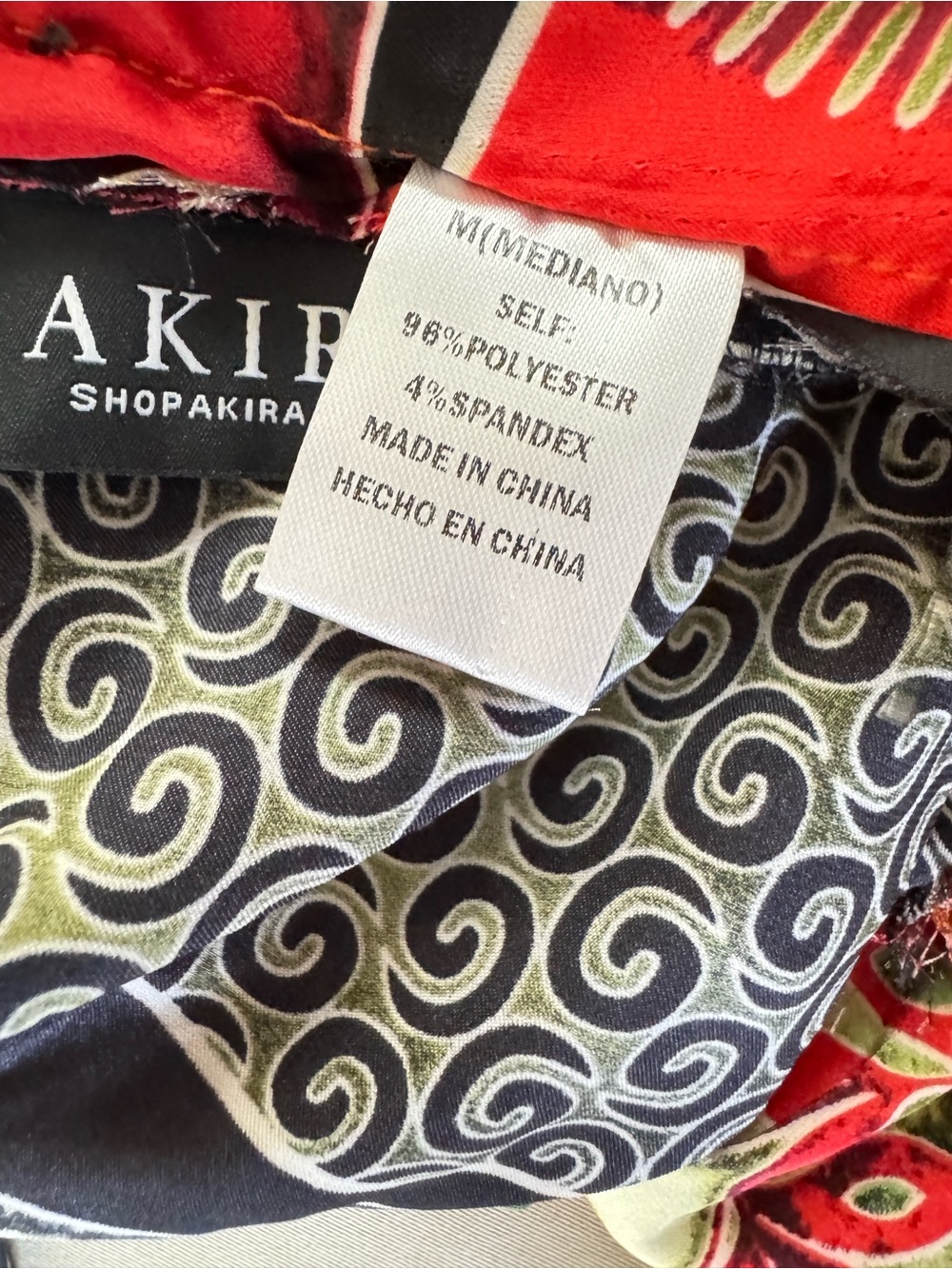 AKIRA Abstract Print Maxi Dress Size M Open Back Tie Front Spaghetti Strap - Picture 11 of 14